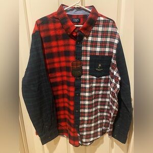 Chaps Color block Flannel New with Tags
